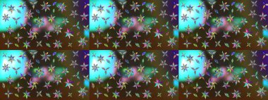 Raster illüstrasyonu. Eskiz tarzı kahverengi ve yeşil renklerde. Şirin karalamalı çiçek desenli çizim. El yapımı çiçek ve bitki koleksiyonu. Raster illüstrasyonu.