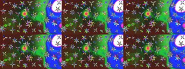 Raster illüstrasyonu. Güzel kumaş deseni. Küçük bir çiçekte eskiz deseni. Güzel çiçek arkaplanı..