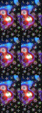 Düz Çiçek Elementleri Tasarımı. Gri ve mavi renkte çiçekler. Sevimli çiçek raster deseni. Renk Bahar Teması eskiz şablonu.