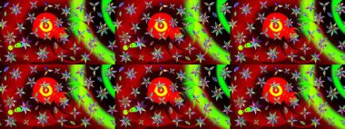 Kızılderili desenli desenli desenli şal deseni. Etnik Mandala süsü. Raster Henna dövme stili. Tekstil, tebrik kartı, boyama kitabı, telefon kılıfı baskısı için kullanılabilir.