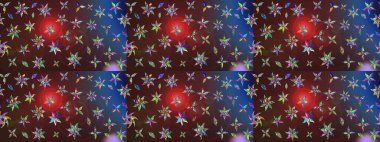 Egzotik çiçekler, kahverengi ve mor renkler üzerine botanik, parlak klasik doğa. Klasik tropikal doğal elementlerin suluboya seti. Raster illüstrasyonu.