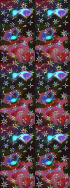 Gri ve kahverengi renkli çiçekler. Hediye ambalaj kağıdı, tebrik kartları, posterler ve pankart tasarımı. Raster düz çiçek çizim deseni.