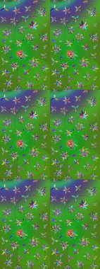 Yatak çarşafları, ceket, paket tasarımı, kumaş ve moda kavramları için tekstil baskısı. Çiçekleri, deniz kabukları, mandalaları ve suluboya efektleriyle donanma geçmişi. Çizim kalıbı etnik tasarım.