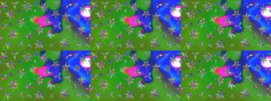 Taslak desenli, modaya uygun kumaş deseni. Düz Çiçek Elementleri Tasarımı. Şirin çiçek elementleri. Renkli Bahar Teması eskiz kalıbı. Raster illüstrasyonu.