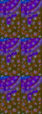 Sketch Floral Pattern in Raster illustration. Fancy fabric pattern. Colour Spring Theme sketch pattern Background. Flat Flower Elements Design.