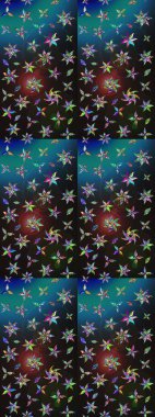 Bahar çiçekleriyle güzel bir çiçek deseni çizmişsin. Güzel kumaş deseni. Raster illüstrasyonu.