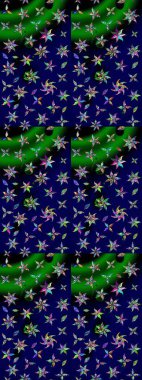 Güzel çiçek deseni. Mavi ve siyah renkte çiçekler. Renkli Bahar Teması eskiz kalıbı. Düz Çiçek Elementleri Tasarımı.