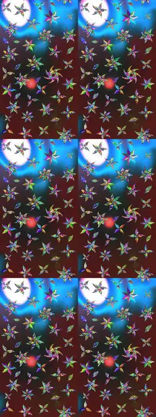 Raster illüstrasyonu. El çizimi. Çiçekler, dallar, bitkiler ve çiçekler. Güzel kumaş deseni.