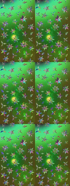 Çiçekli çiçek deseni, suluboya. Süslü kumaş deseni. Raster deseni.