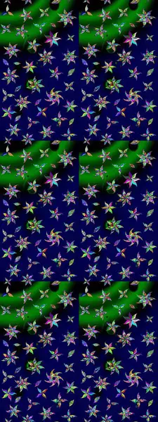 Güzel çiçek deseni. Mavi ve siyah renkte çiçekler. Renkli Bahar Teması eskiz kalıbı. Düz Çiçek Elementleri Tasarımı.