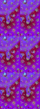 Botanik çizim kalıbı. Organik elementler. Suluboya etkisi. Raster deseni.