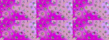 Küçük, nötr magenta renginde oldukça eski bir besin torbası deseni, çiçekler. Millefleur 'lar. Tekstil, kumaş, kapaklar, duvar kağıtları, baskı, paket, koleksiyon defteri, örgü, dekupaj için çiçek arkaplanı..