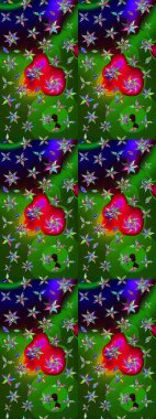 Küçük çiçekteki sevimli çiçek deseni. Güzel karalamalı çiçek desenli çizim. Güzel kumaş deseni. Raster illüstrasyonu.