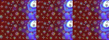 Raster suluboya çiçek deseni, narin çiçekler, kırmızı ve mor çiçekler, tebrik kartı şablonu. Güzel kumaş deseni.