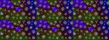 Klasik çiçekler. El çizimi, soyut ve süslü elementler. Yaz çiçekleri teması. Kahverengi ve yeşil renkler. Suluboya resim taklit Raster illüstrasyonu.