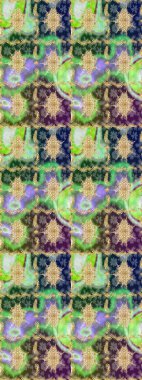 Skeç raster arka planı. Çiçek deseni. Yeşil renkte altın elementler. Duvar kâğıdı barok, İspanyol kumaşı. Şekil grafik deseni.