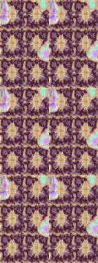 Kahverengi renkte çizim deseni. Çizim altın desenli bukleler. Raster Golden eskiz kalıbı. Doğu tarzında altın elementler arabesk.