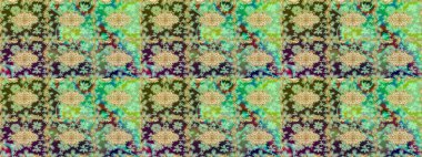 Altın elementli yeşil renkler. Raster illüstrasyonu. Doğu tarzı arabesk. Çizim altın desenli bukleler. Raster altın desen.