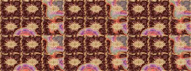 Çiçek süsü kumaş deseni, cam, altın elementlerle kahverengi renklerde çiçek desenli metal. Klasik Raster altın eskiz modeli..