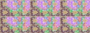 Barok tarzında altın çiçek süsü. Tarafsız renklerde altın element. Antika altın tekrarlanabilir duvar kağıdı. Damask çizim şablonu yineleniyor.