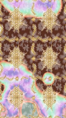 Klasik Raster altın desenini çiz. Klasik klasik klasik arka plan. Geleneksel oryantasyon süsü. Altın elementlerle nötr renklerde altın desen.