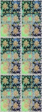 Damask altın soyut çiçek gri renklerde pürüzsüz desen. Süslü dekorasyon. Raster illüstrasyonu.