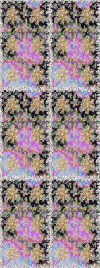 Gri renklerde altın. Doğum günü kartı, davetiye ya da afiş için iyidir. Dekoratif simetri arabesk. Kusursuz ortaçağ çiçek deseni. Raster illüstrasyonu.