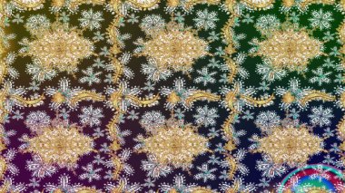 Barok tarzında eskiz oryantal süsü. Raster geleneksel altın çizim deseni gri renkte.