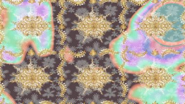 Tarafsız ve altın desenli. Klasik raster şablonu. Tekrarlayan ögelerle soyut arkaplan çiz.