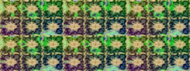 Kına dövmeli süs çiçekleri, altın çıkartmalar, mehndi ve yoga tasarımı, kartlar ve parmak izleri. Raster Golden Mehndi eskiz kalıbı. Yeşil renkte desen.