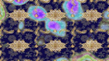 Kış sembolü, Mutlu Noeller, Mutlu yıllar 2019. Mavi renkli Raster altın deseni. Altın kar tanesi basit bir çizim kalıbı. Soyut duvar kağıdı, ambalaj dekorasyonu.