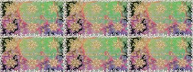 Altın çiçekli, pürüzsüz desen. Barok tarzında altın çiçekli süs. Damask arkaplanı. Tarafsız renklerdeki altın element.