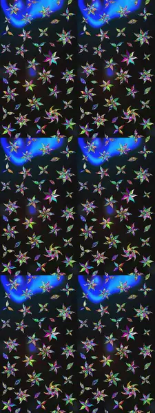 Eskiz arkaplan modeli. Vadinin çiçekleri gri ve mavi renklerde. Suluboya, elle çizilmiş. Raster - stok.