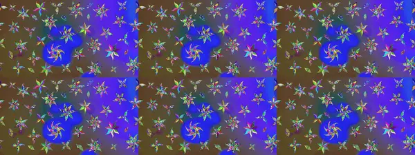 Raster çiçek desenli çiçek deseni, yapraklar, dekoratif elementler, sıçrama, lekeler, el çizimi kontur çizgileri ve Doodle çizim stili, grafik raster çizim çizimi.