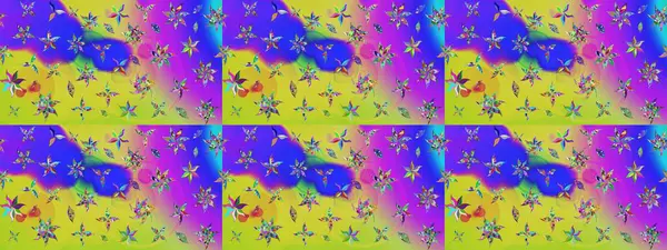 Çiçekli eskiz arkaplanı. Çocuk stili. Renkli Bahar Teması eskiz kalıbı. Düz Çiçek Elementleri Tasarımı.