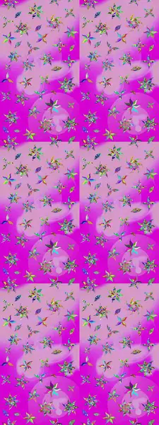 Tarafsız ve morumsu renklerde nötr ve mor papatya deseni. Raster illüstrasyonu. Nötr ve morumsu renklerde.