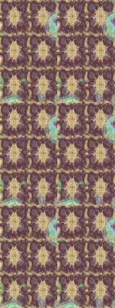 Geleneksel raster ve altın desen. Damask eskiz süsü. Kahverengi renkler üzerinde klasik oryantal desen.