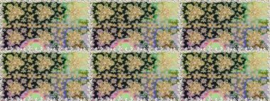 Arkaplan, kumaş, altın duvar kağıdı. Gri renkli ve altın elementli altın desenli. Raster altın pürüzsüz desen. Düz elle çizilmiş vintage koleksiyonu.