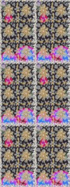 Gri renklerde ve altın elementlerle. Kusursuz altın desenli bukleler. Raster illüstrasyonu. Doğu tarzı arabesk. Parlak dantel, stilize çiçekler, şal desenli. Zarif altın deseni aç.