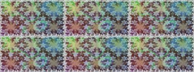 Raster soyut çiçek çelengi altın karalama fantezi yaprakları ve tarafsız renklerde çiçek. El yapımı dekoratif çerçeve, albüm kapağı, tebrik kartı, klasik Art deco tarzı.