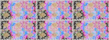 Tarafsız renklerde altın element. Doğu tarzı element. Davetiyeler, kartlar, web sayfası için Raster illüstrasyon. Altın desenli çiçek dekoru. Çizgi sanatı tasarım şablonu için sınırsız sınır.