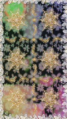 Geleneksel oryantasyon süsü. Kusursuz klasik raster altın desenli. Gri renklerde, altın elementlerle kusursuz desen. Klasik vintage arkaplan.