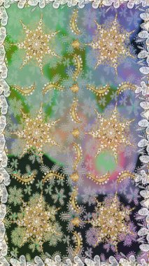 Tarafsız renklerde, altın elementlerle kusursuz desen. Geleneksel oryantasyon süsü. Klasik klasik klasik arka plan. Klasik raster altın pürüzsüz desen.