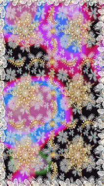 Damask pürüzsüz yineleme kalıbı. Antika altın tekrarlanabilir duvar kağıdı. Barok tarzında altın çiçekli süs. Gri renklerdeki altın element.