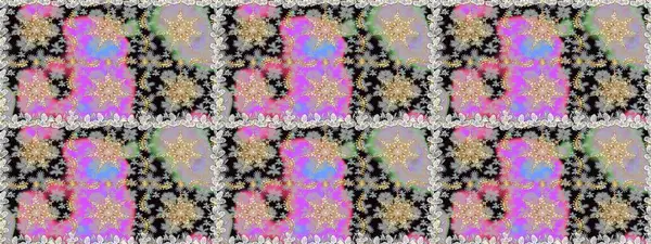 Dekoratif simetri arabesk. Gri renklerde altın. Doğum günü kartı, davetiye ya da afiş için iyidir. Kusursuz ortaçağ çiçek deseni. Raster illüstrasyonu.