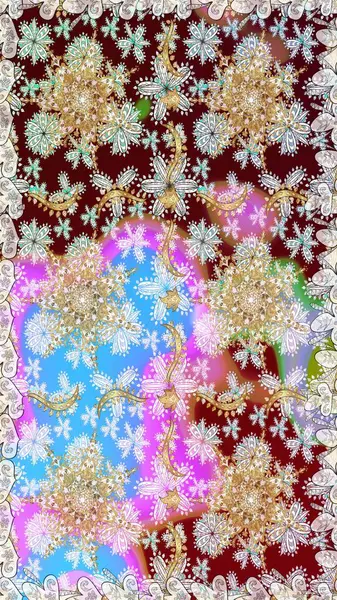 Kusursuz klasik altın desen. Altın elementlerle nötr renklerde altın desen. Raster geleneksel oryantasyon süsü.