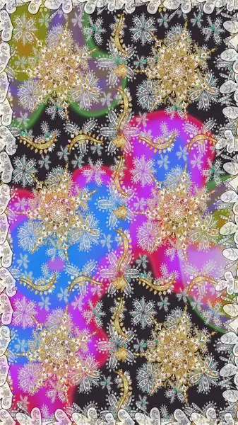 Raster altın desen. Kusursuz kıvırcık saçlar. Doğulu stil, altın elementlerle birlikte gri renklerde altın desenli arabesk yapar..