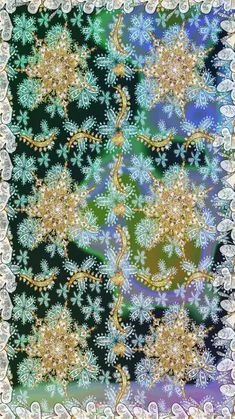 Klasik klasik klasik arka plan. Geleneksel oryantasyon süsü. Kusursuz klasik raster nötr ve altın desenli.