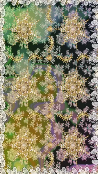 Gri renklerde, altın elementli, pürüzsüz bir desen. Şam tasarım için kusursuz desen.