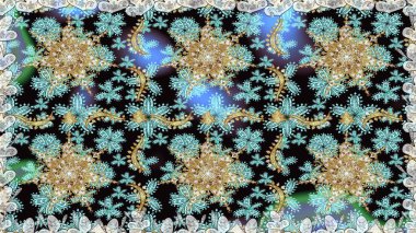 Çiçek desenli altın metal. Raster altın çiçek süsü brokar kumaş ve cam desenli. Tarafsız renkler ve altın elementler. Kusursuz altın desen.